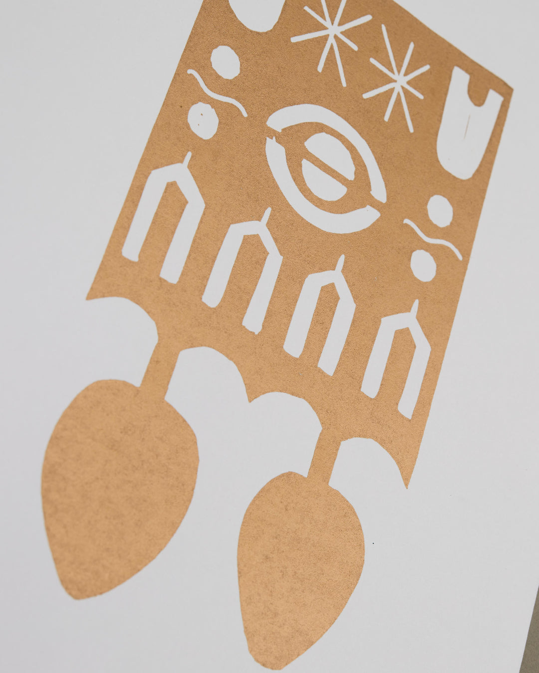 Welsh Lovespoon Lino Print