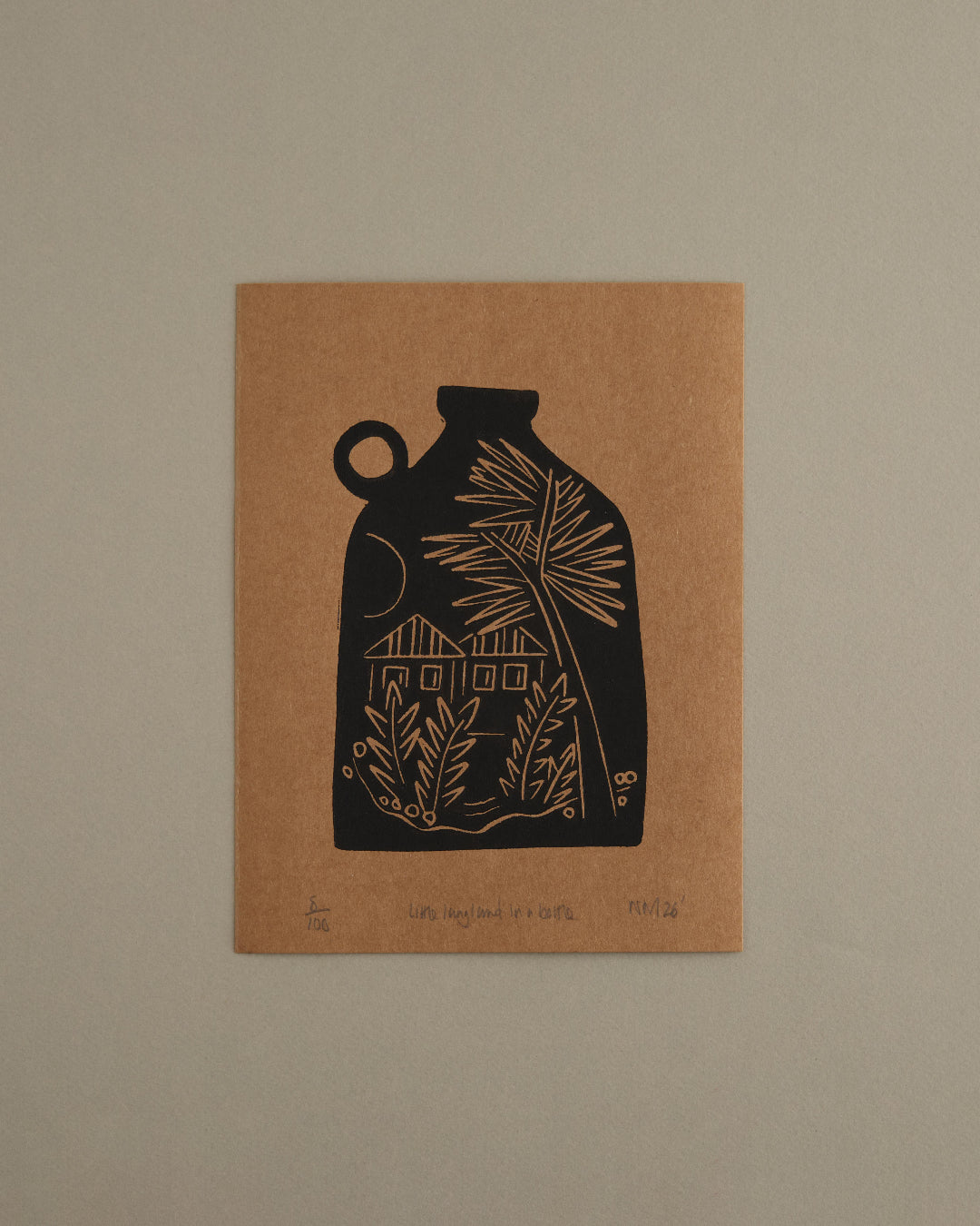 Handmade Welsh Print - Langland Bay 