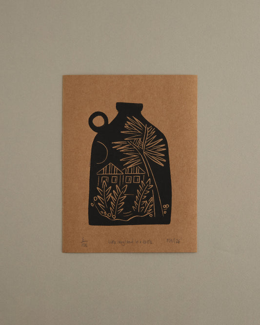 Handmade Welsh Print - Langland Bay 