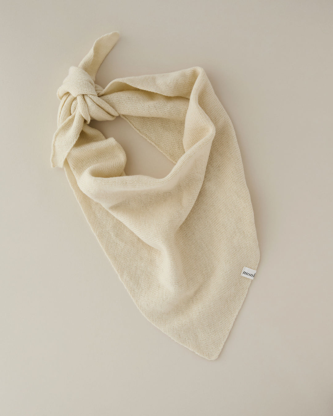KNITTED TRIANGLE SCARF WELSH WOOL 