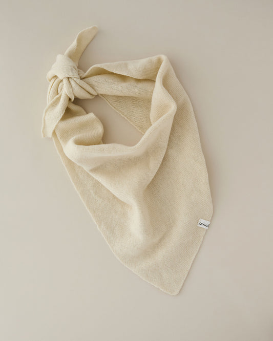 KNITTED TRIANGLE SCARF WELSH WOOL 