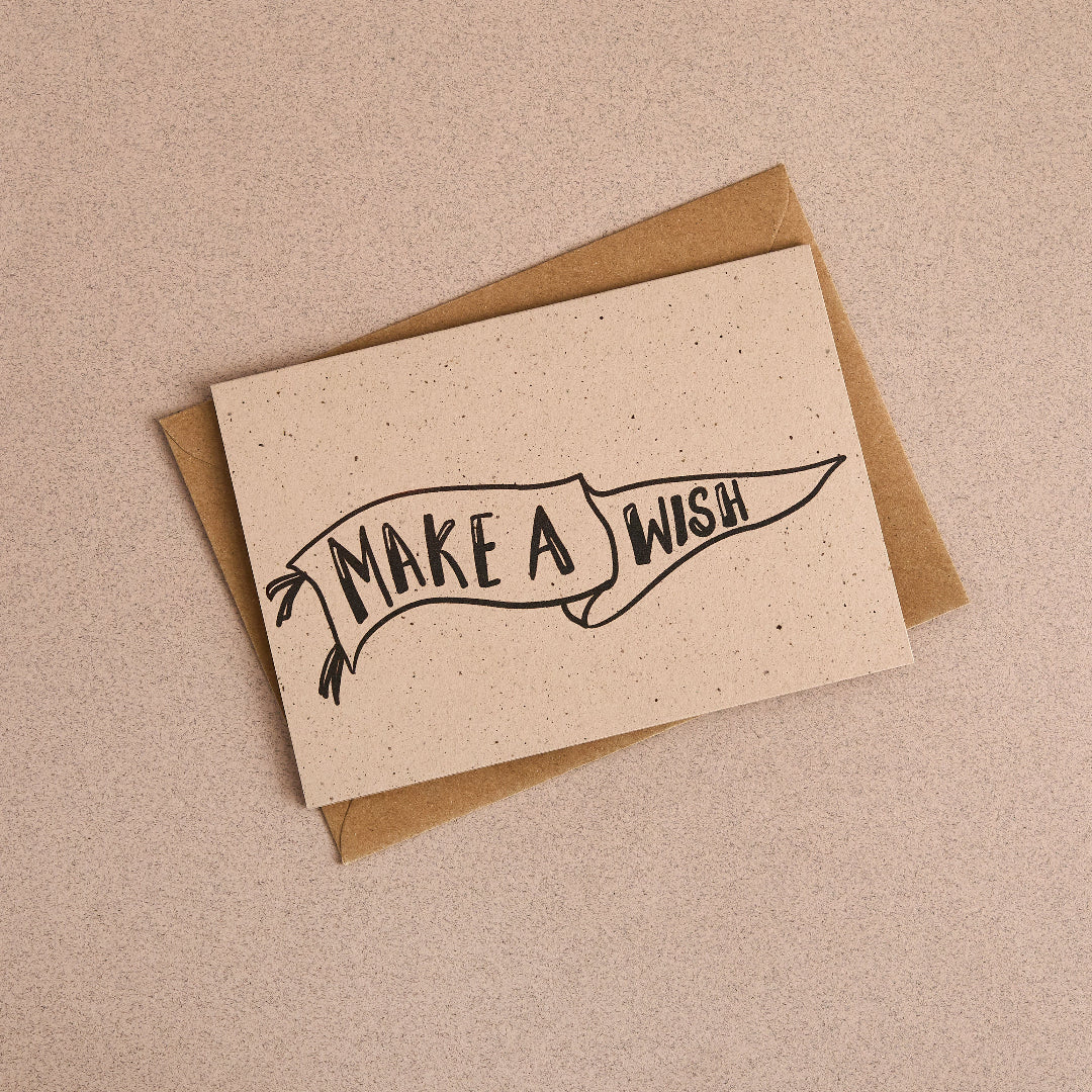 Make a wish pennant birthday card 
