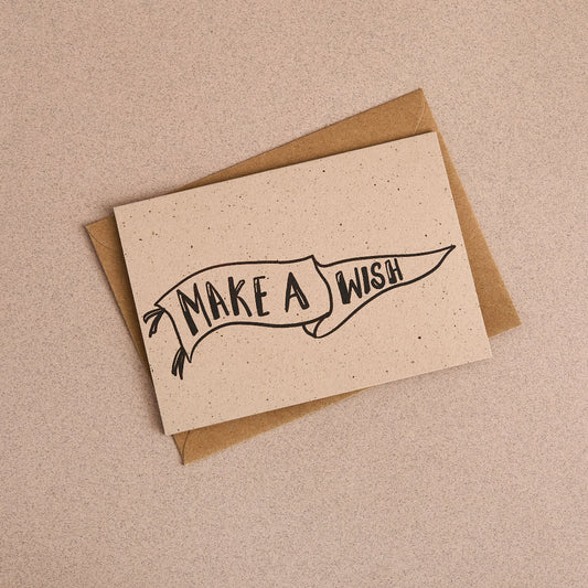 Make a wish pennant birthday card 