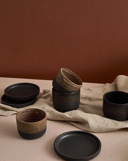 Black Stoneware Beaker